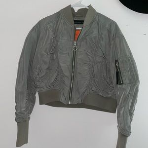 Zara green bomber jacket